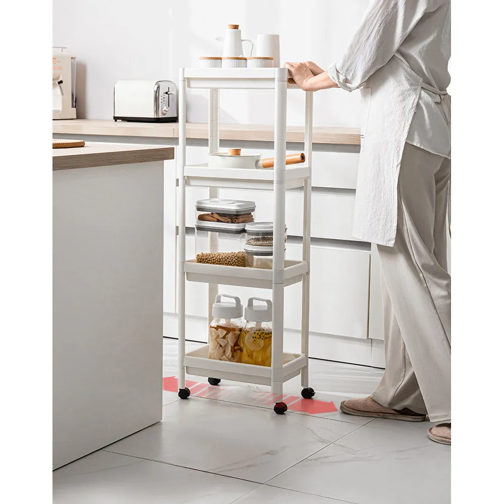 3 Tier Wide Slide-Out Trolley Rack Shelf Organizer