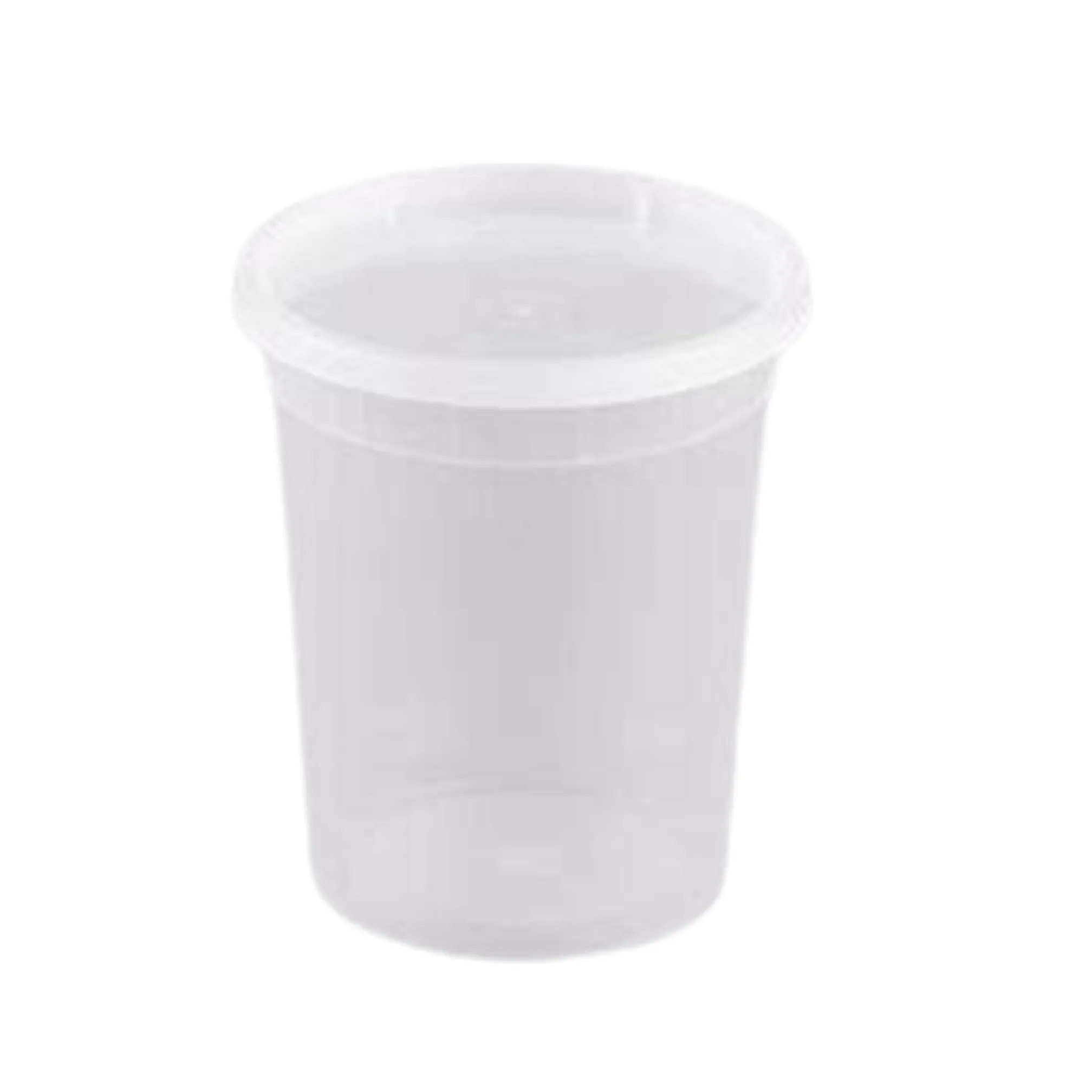 32oz Lightweight Clear Plastic Round Deli Container with Lids