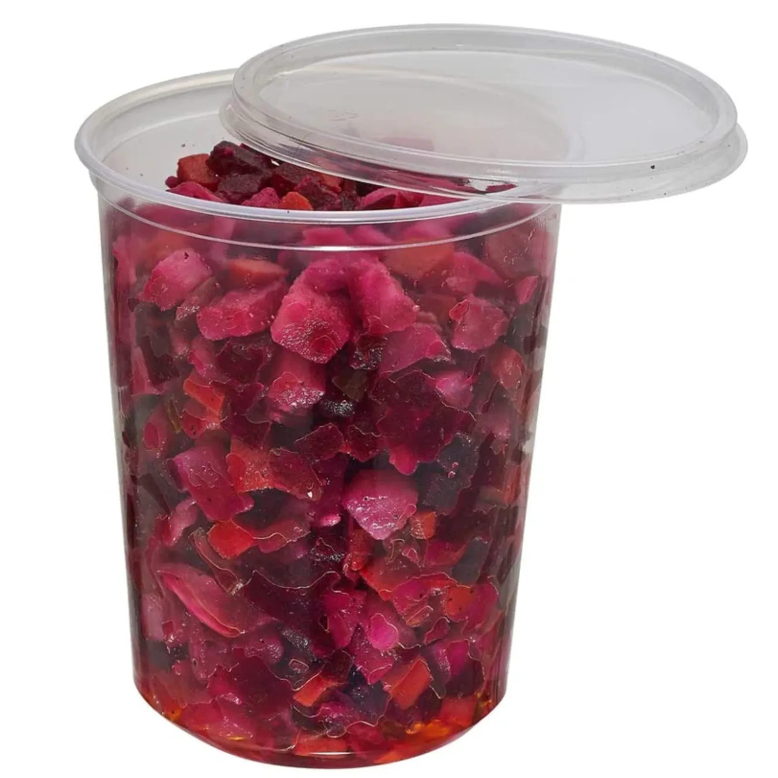 32oz Lightweight Clear Plastic Round Deli Container with Lids