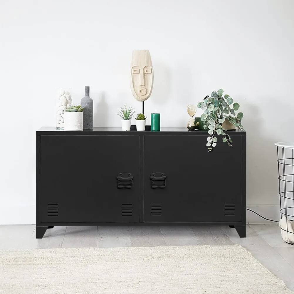 3ft W Metal File Cabinet TV stand with Adjustable Shelves for Home and Office