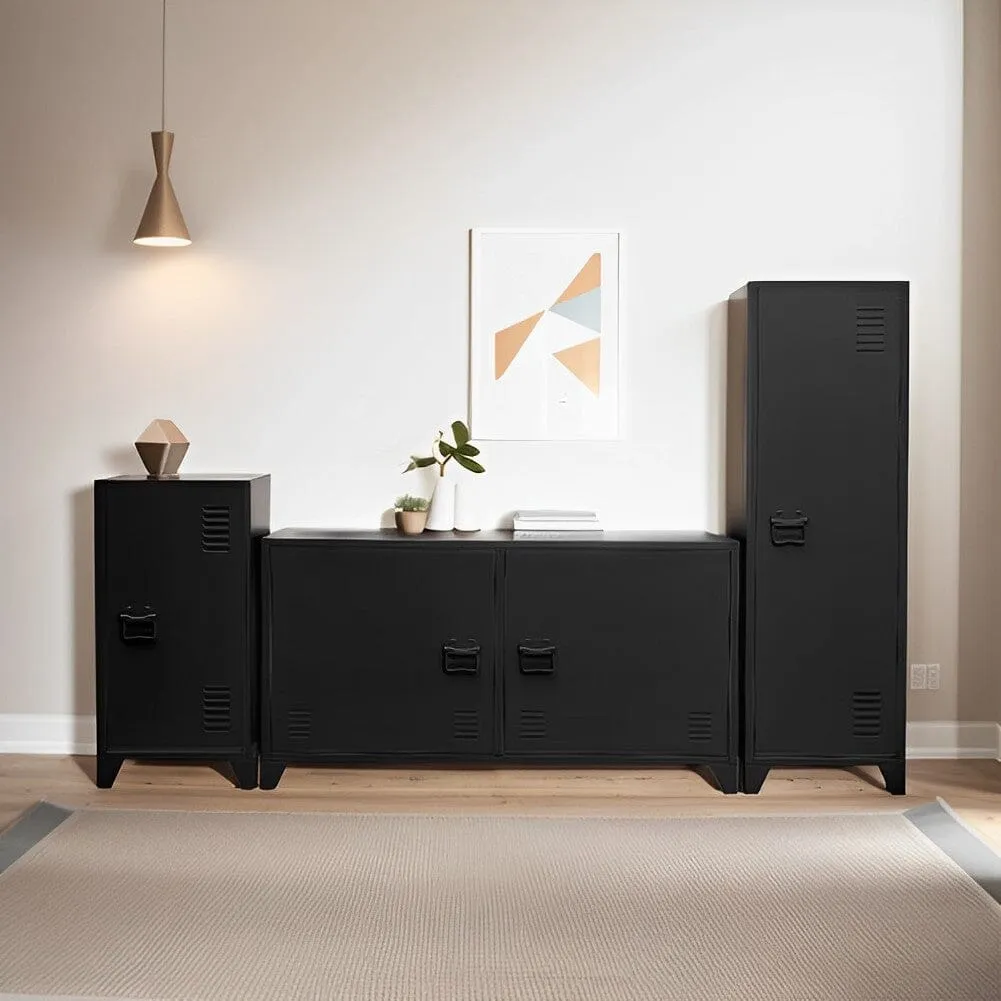3ft W Metal File Cabinet TV stand with Adjustable Shelves for Home and Office