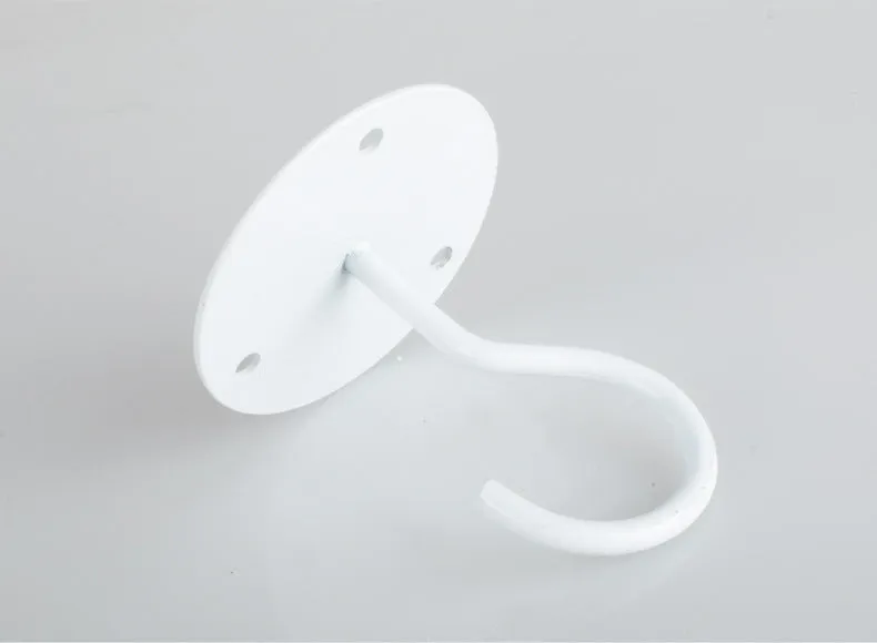 4Pcs Metal Ceiling Wall Plants Lantern Hanging Hooks-White