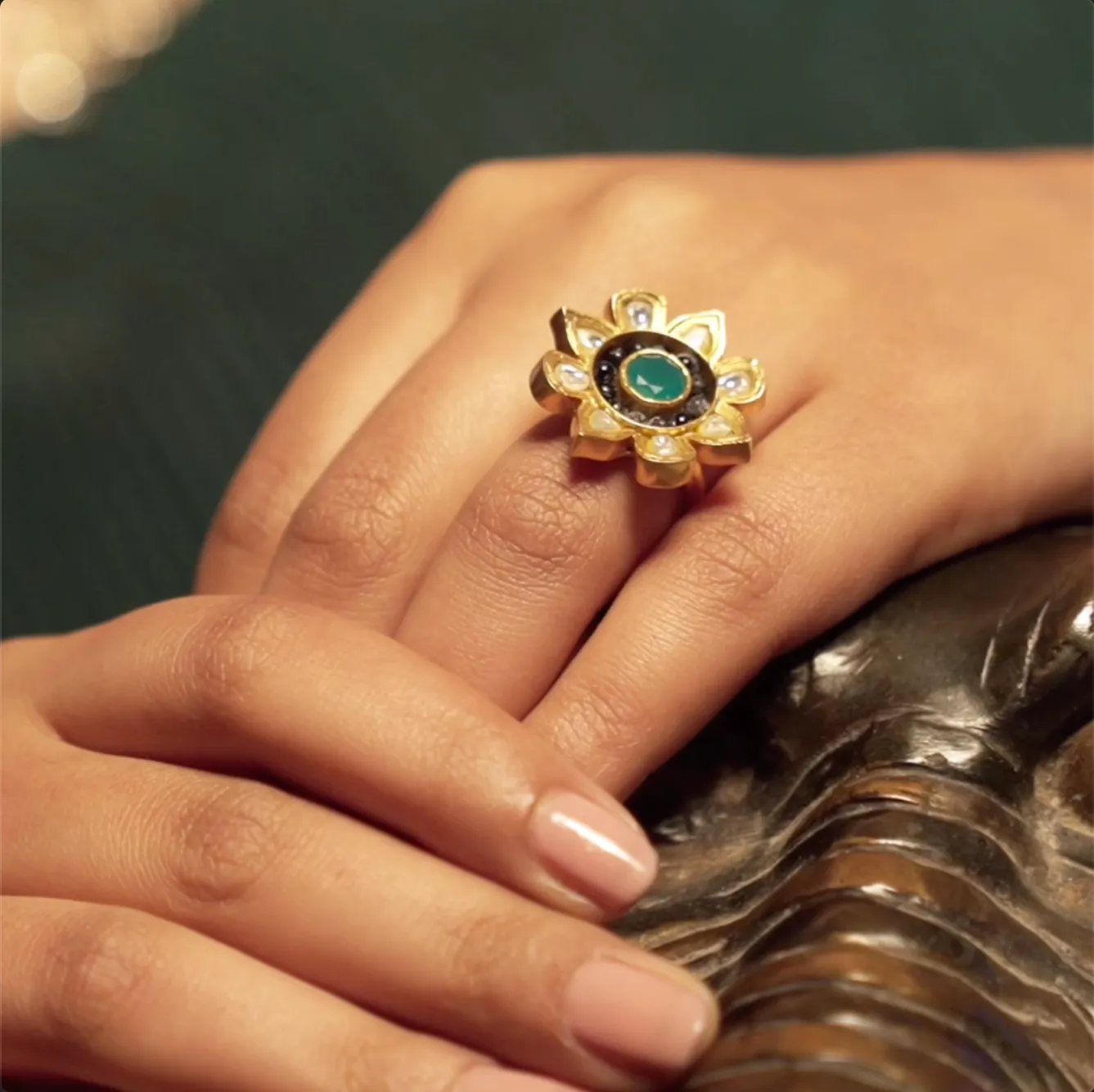Aesthetic Silver Mangalsutra Ring