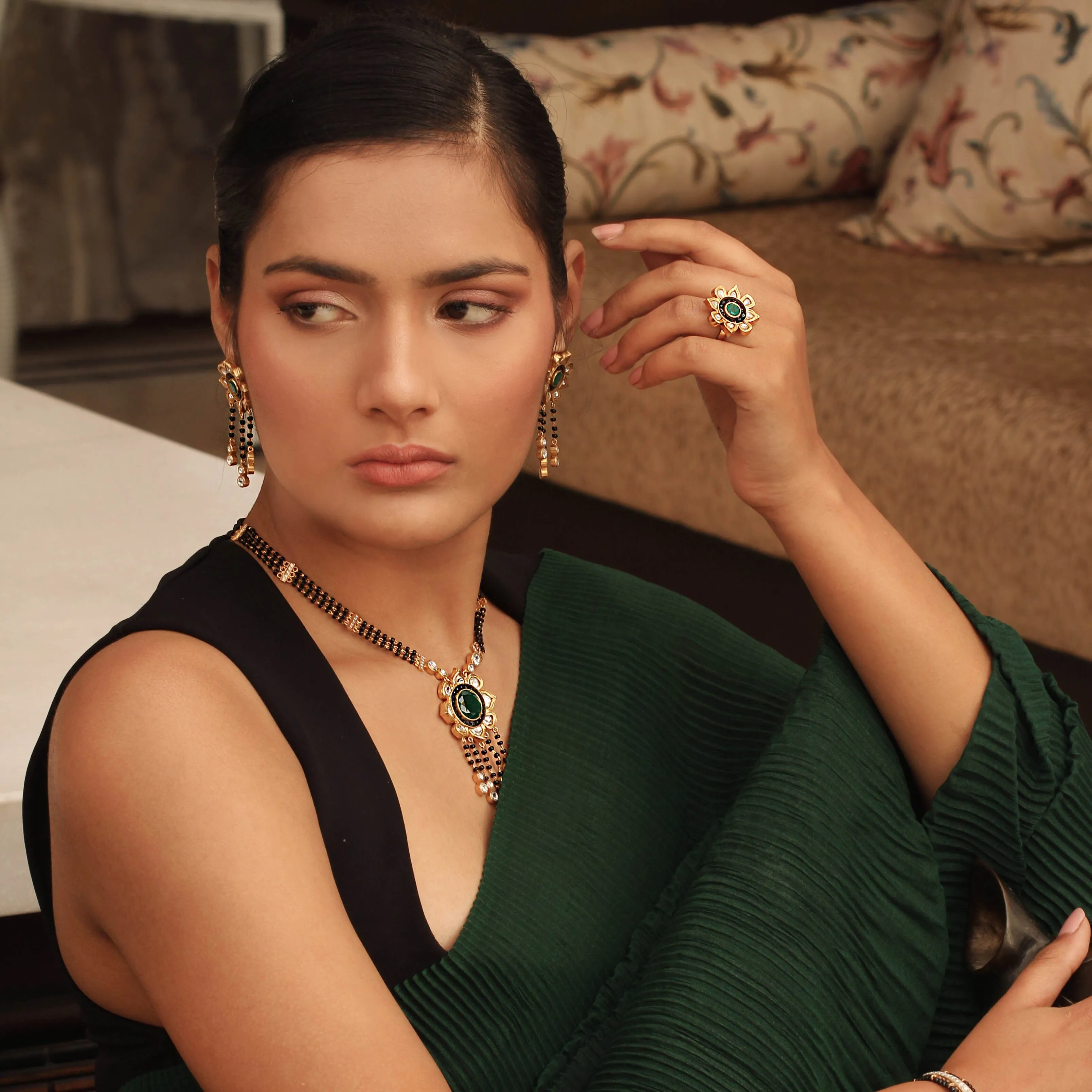 Aesthetic Silver Mangalsutra Ring