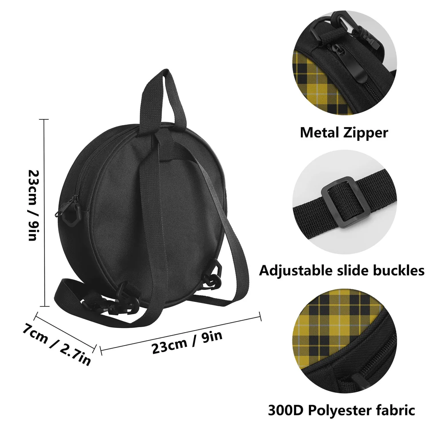 Barclay Dress Tartan Round Satchel Bags with Family Crest