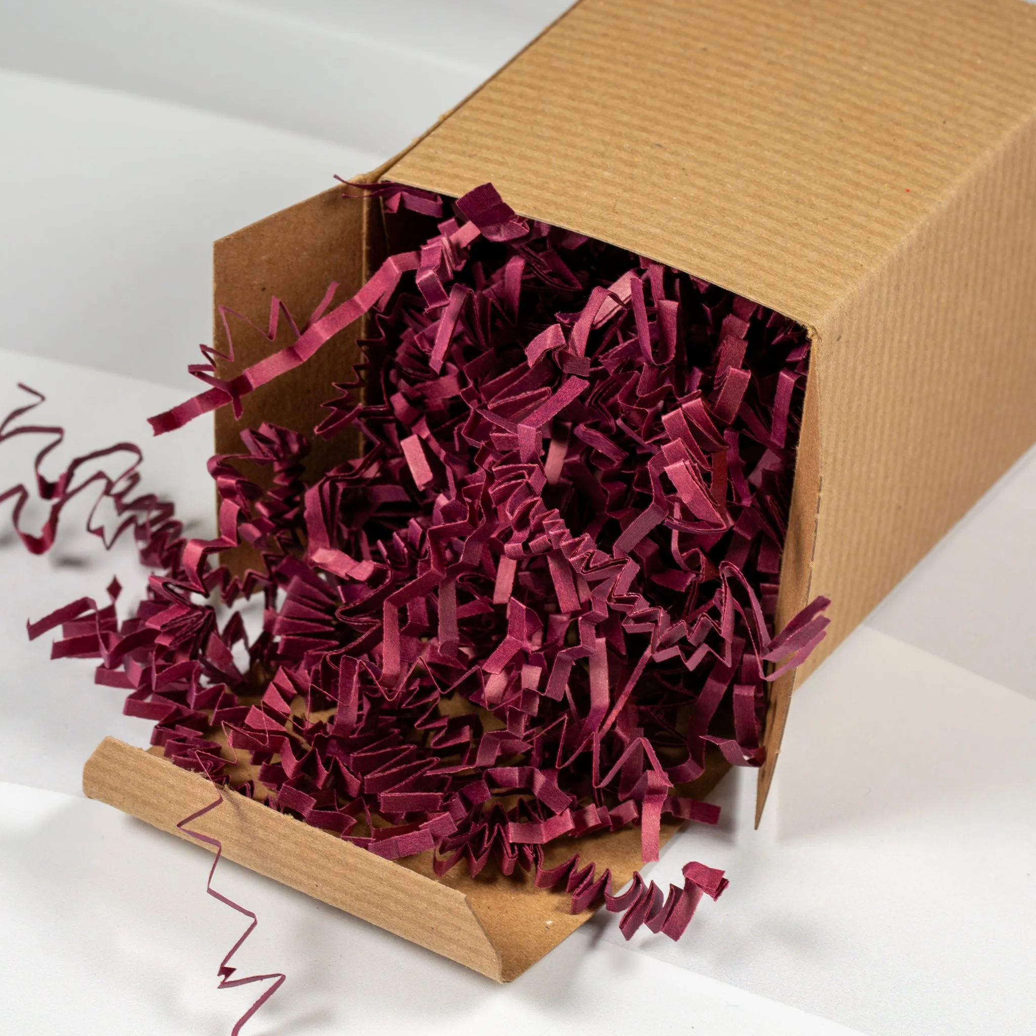 Basket Shred Crinkle Cut Burgundy