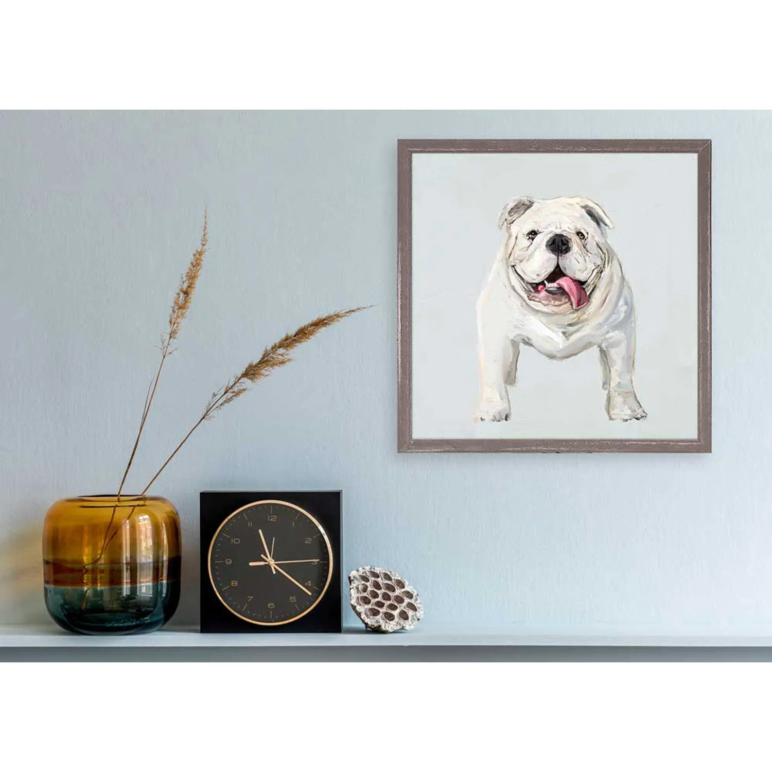 Best Friend - Good Boy Bulldog Mini Framed Canvas