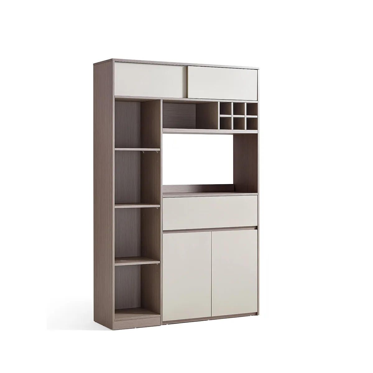 Cappuccino Taupe Dining Cabinet Pantry