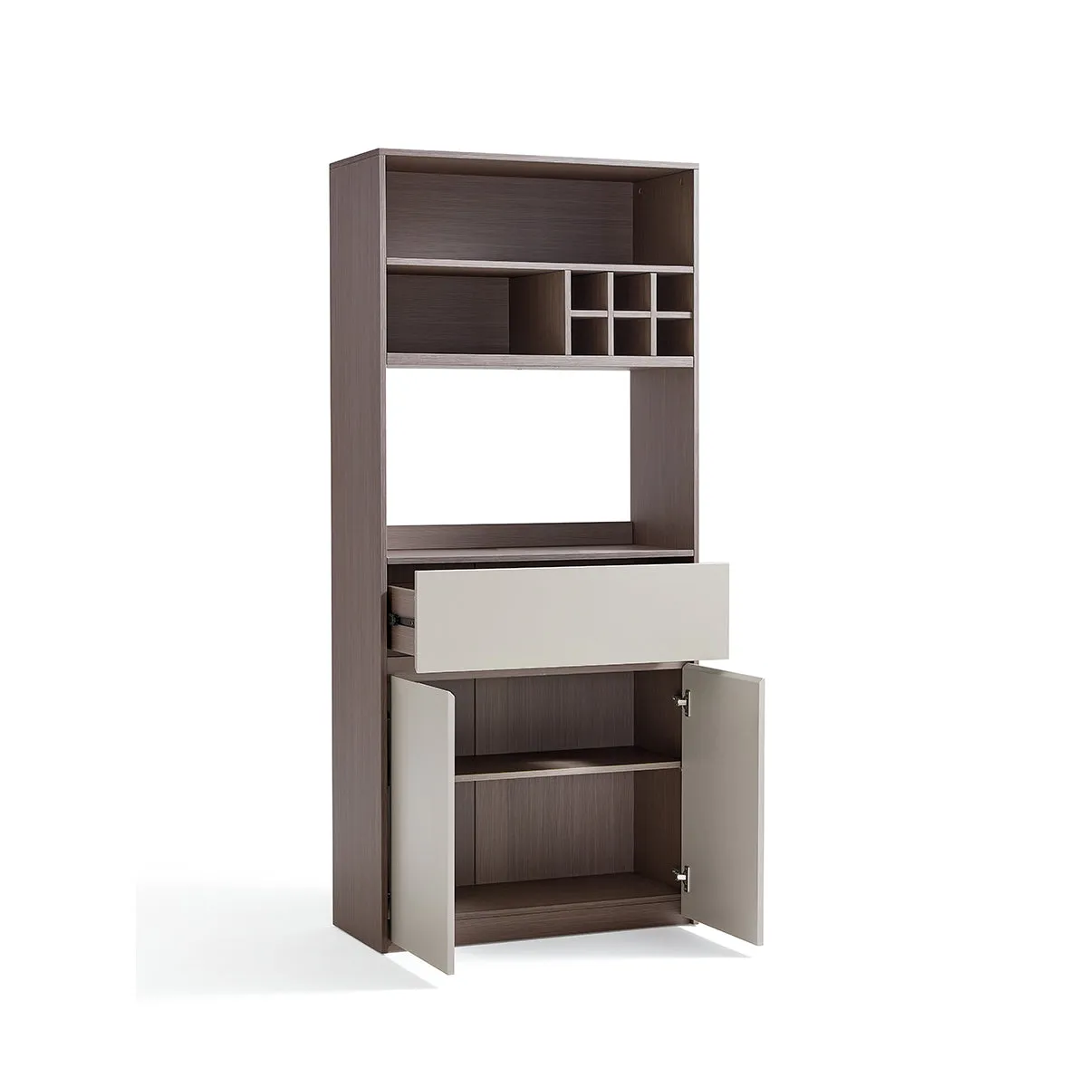 Cappuccino Taupe Dining Cabinet Pantry