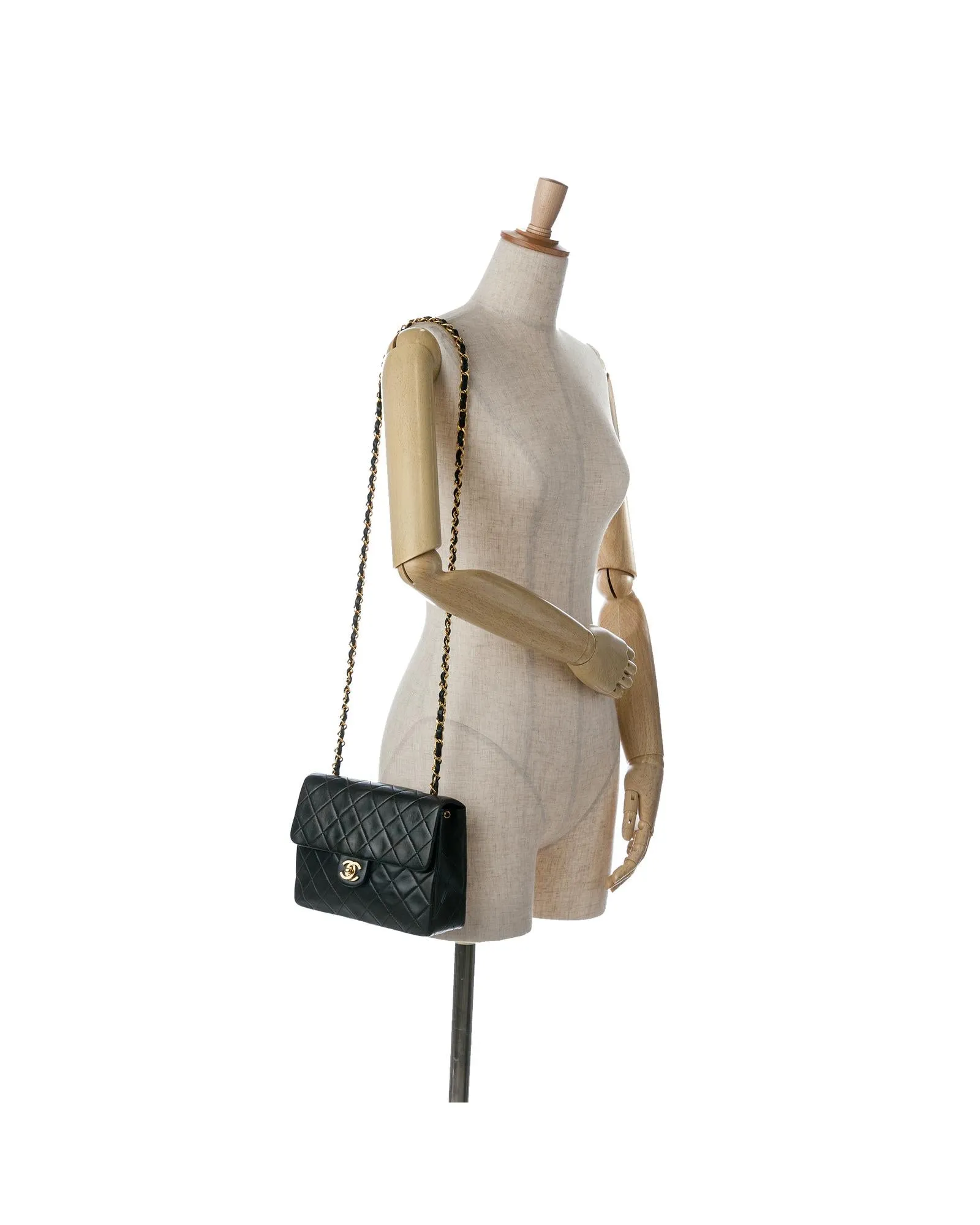 Chanel Classic Double Flap Bag Black Lambskin Gold-Tone Hardware