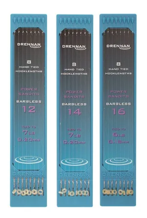 Drennan Power Bandits Plate 6" Barbless Hooks to Nylon