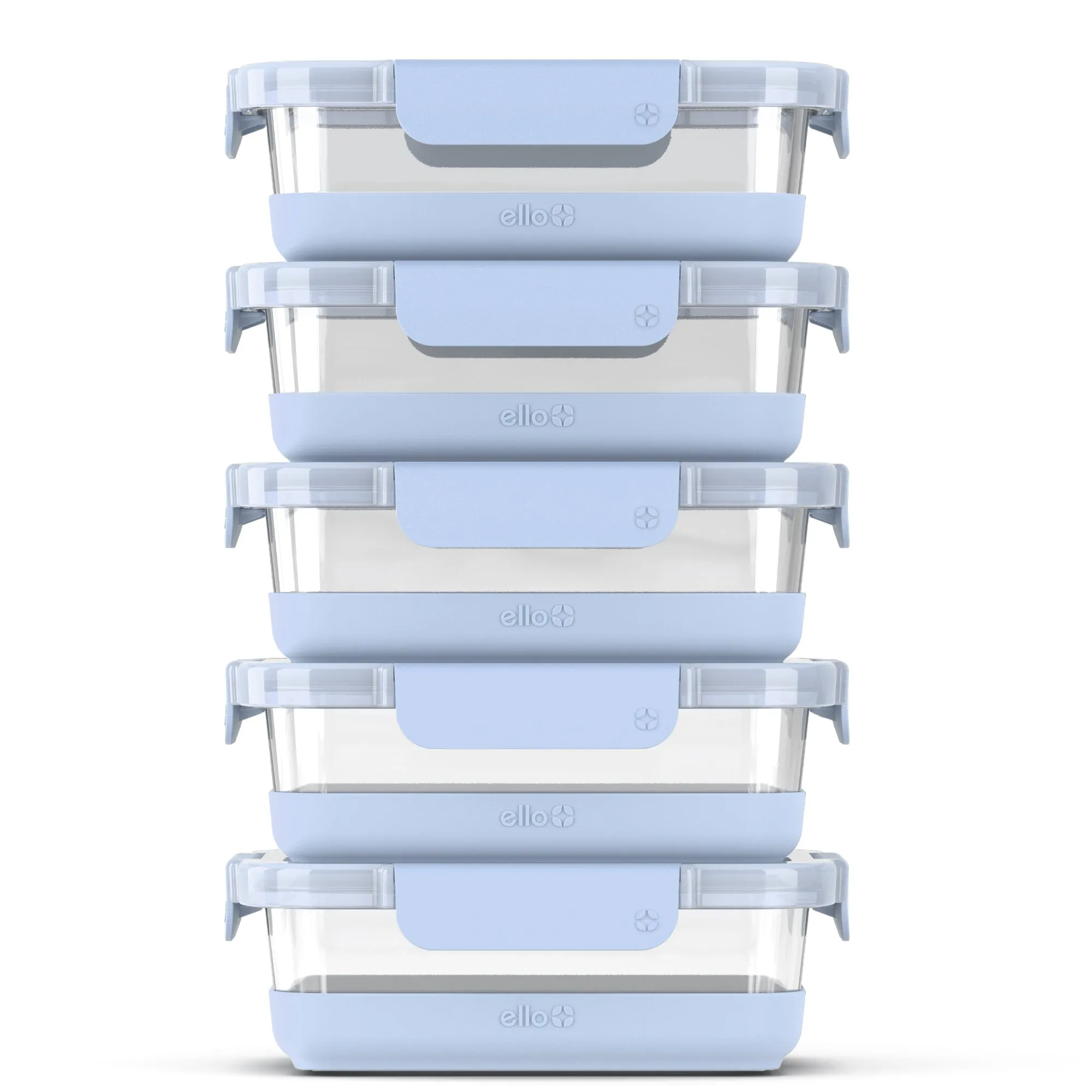 Ello Duraglass Refresh™ Meal Prep Containers, Set of 5