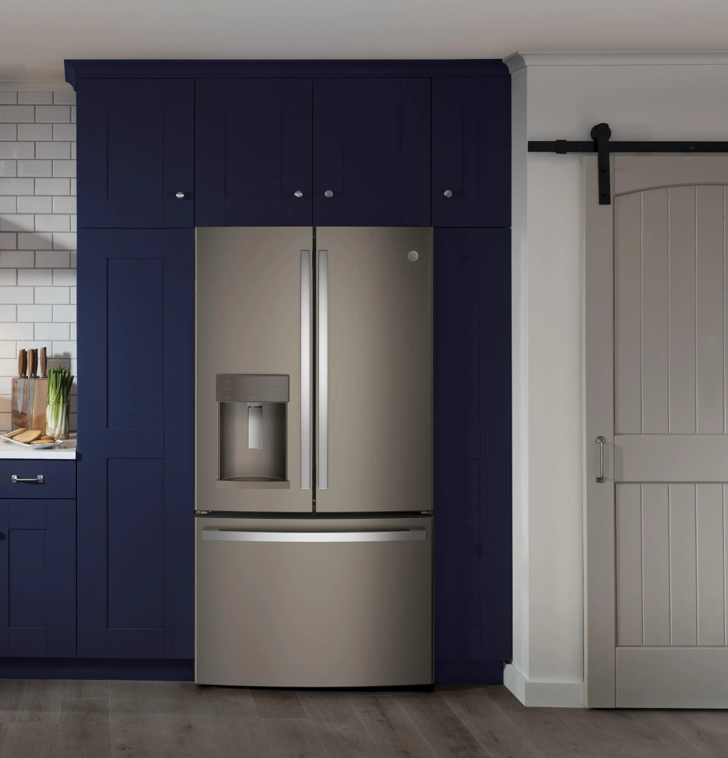 GFD28GMLES GE® 27.7 Cu. Ft. French-Door Refrigerator with Door In Door