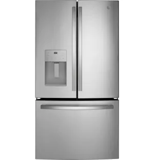 GYE21JYMFS GE® ENERGY STAR® 20.6 Cu. Ft. Fingerprint Resistant Counter-Depth French-Door Refrigerator