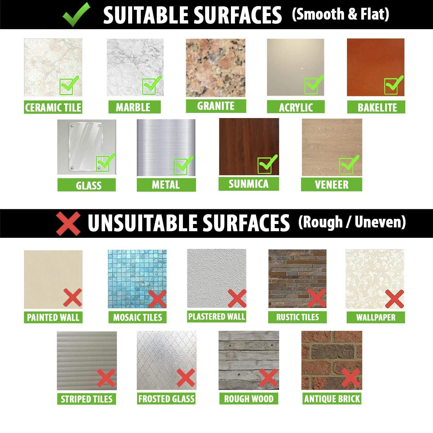 HOKIPO® Magic Sticker Series Stainless Steel Self Adhesive Wall Mounted Bathroom Shelf