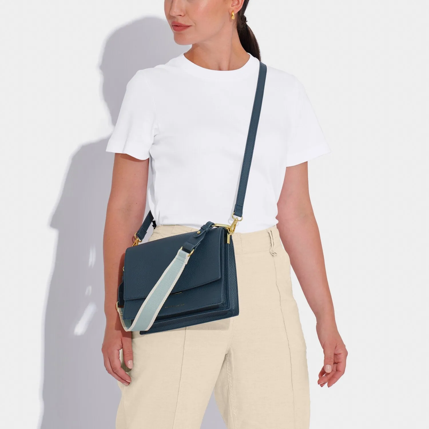 Katie Loxton Orla Crossbody Canvas Strap Bag Navy