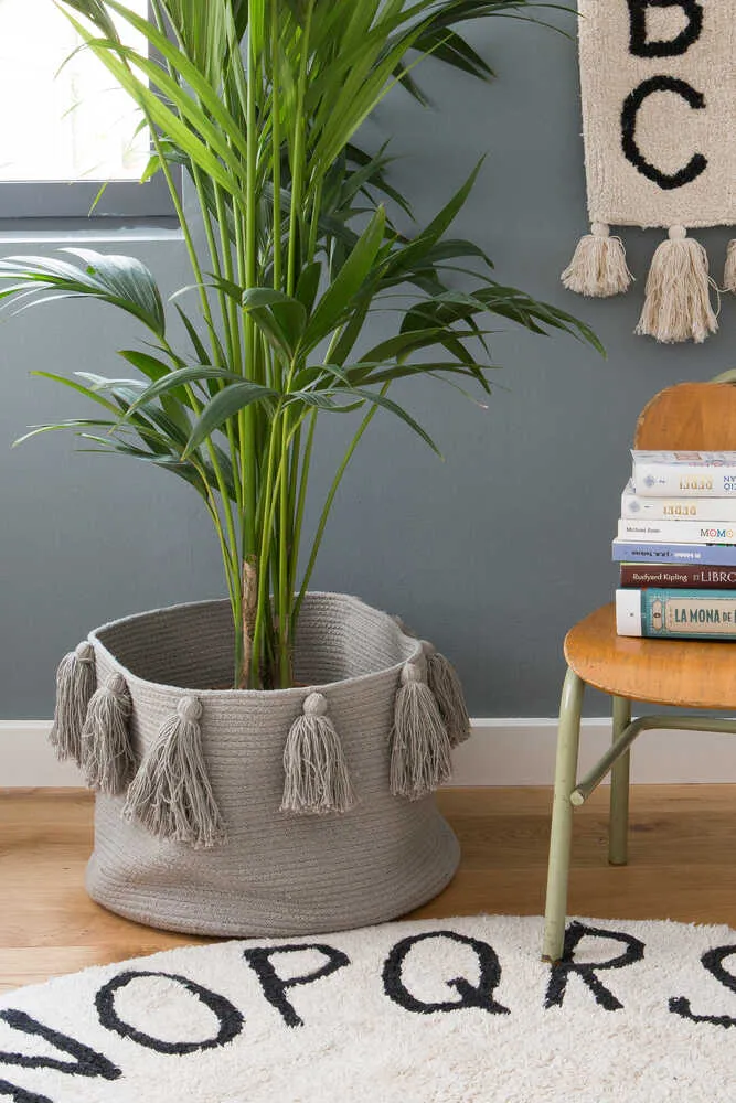 Lorena Canals Basket Tassels Light Grey