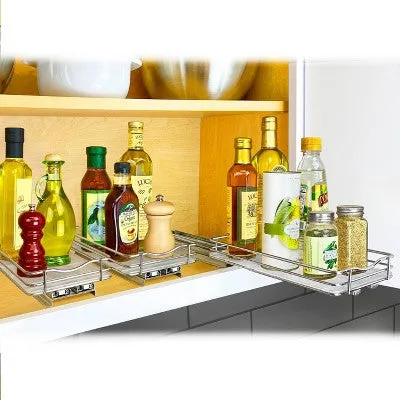 Lynk Professional Slide Out Spice Rack Upper Cabinet Organizer - 6" Wide
