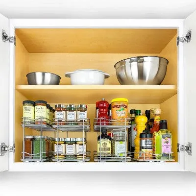 Lynk Professional Slide Out Spice Rack Upper Cabinet Organizer - 6" Wide