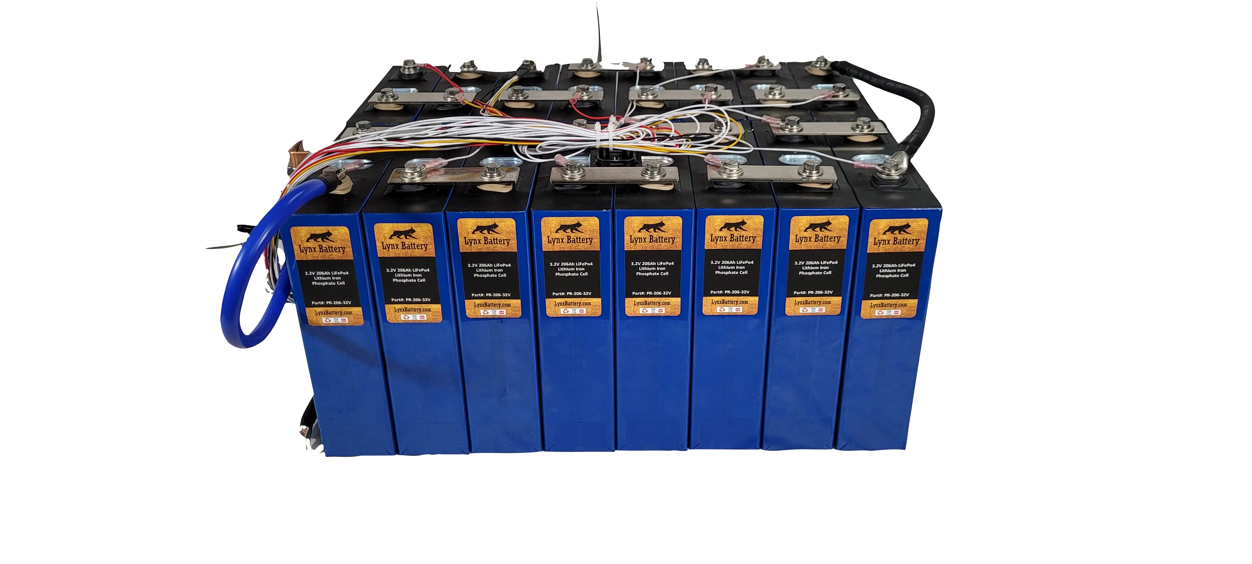 Lynx Battery 24V 200Ah Lithium Iron Phosphate Prismatic Battery with Programmable Smart Bluetooth 200A BMS and Cold Temp Cutoff