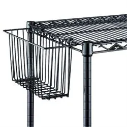 Metro H210B Black Storage Basket, 17.4" x 7.5" x 5"