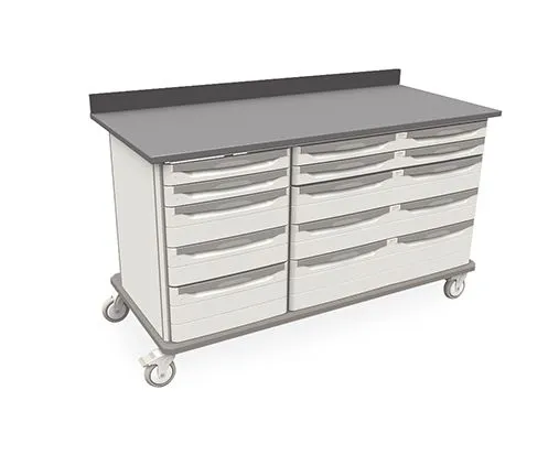 Metro SXRMWT36EBS6 Starsys Triple-Width Mobile WorkCenter with epoxy Resin Top, 28.6" x 63.2" x 36.5"
