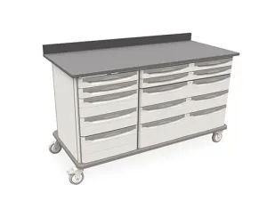 Metro SXRMWT36EBS6 Starsys Triple-Width Mobile WorkCenter with epoxy Resin Top, 28.6" x 63.2" x 36.5"