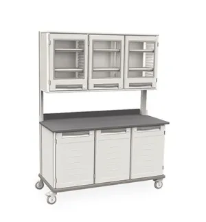 Metro SXRMWT36EOH3 Starsys Triple-Width Mobile WorkCenter with epoxy Resin Top, 28.6" x 63.2" x 36.5"
