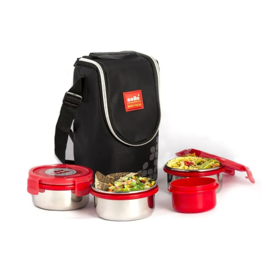 MF Click 4 Steel Lunch Box, Set of 4