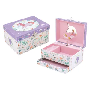 Music Box With Drawer - Unicorn