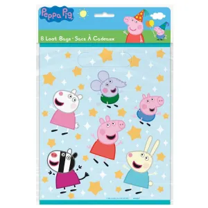 Peppa Pig Plastic Loot Bags (8ct)