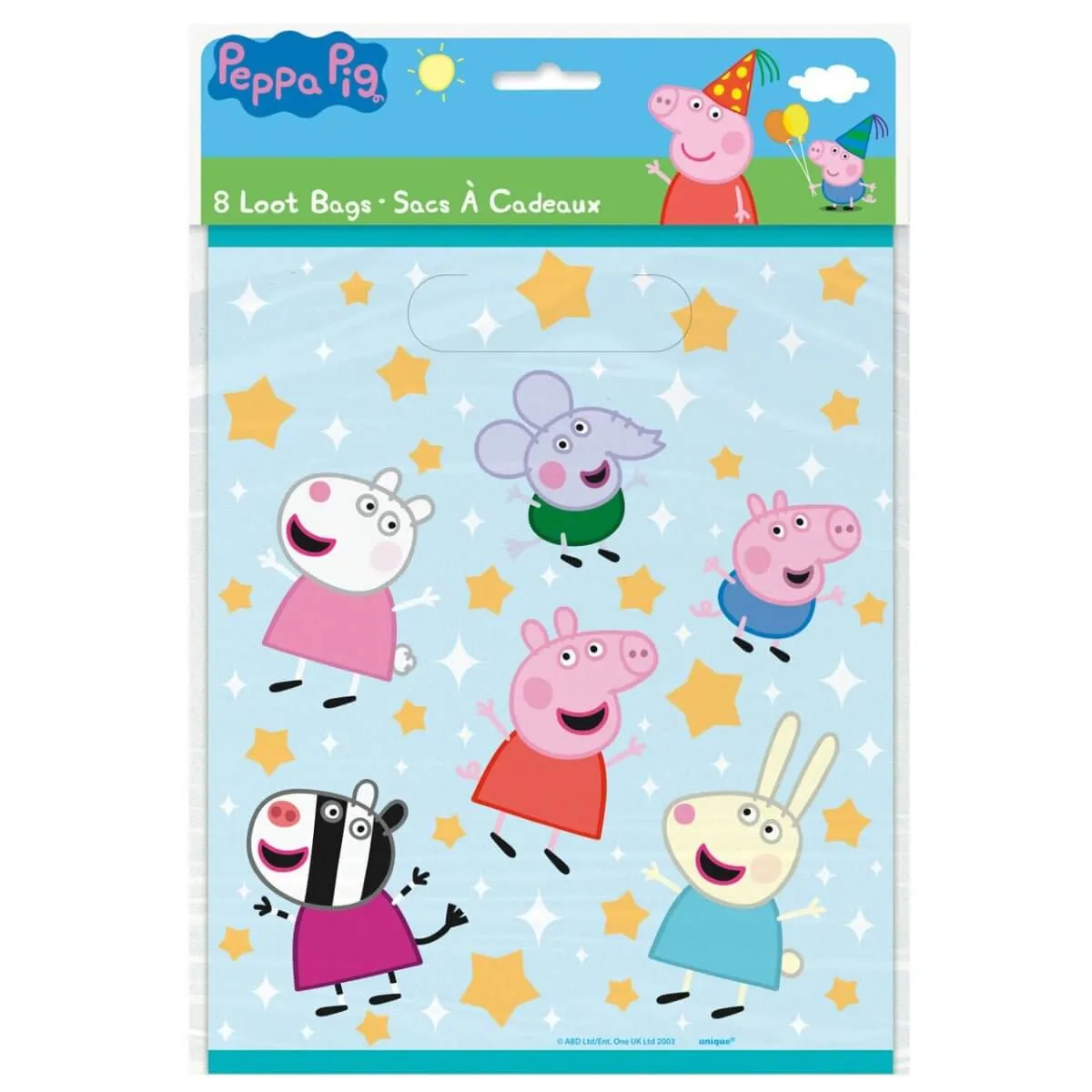 Peppa Pig Plastic Loot Bags (8ct)