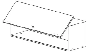 Production Basics 8553 Overhead Storage Cabinet for Workstations, 15"D x 36"W x 15"H