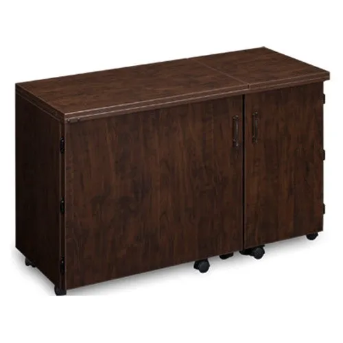 Sewing and Serger Cabinet Combo 1050 in Brown Pearwood