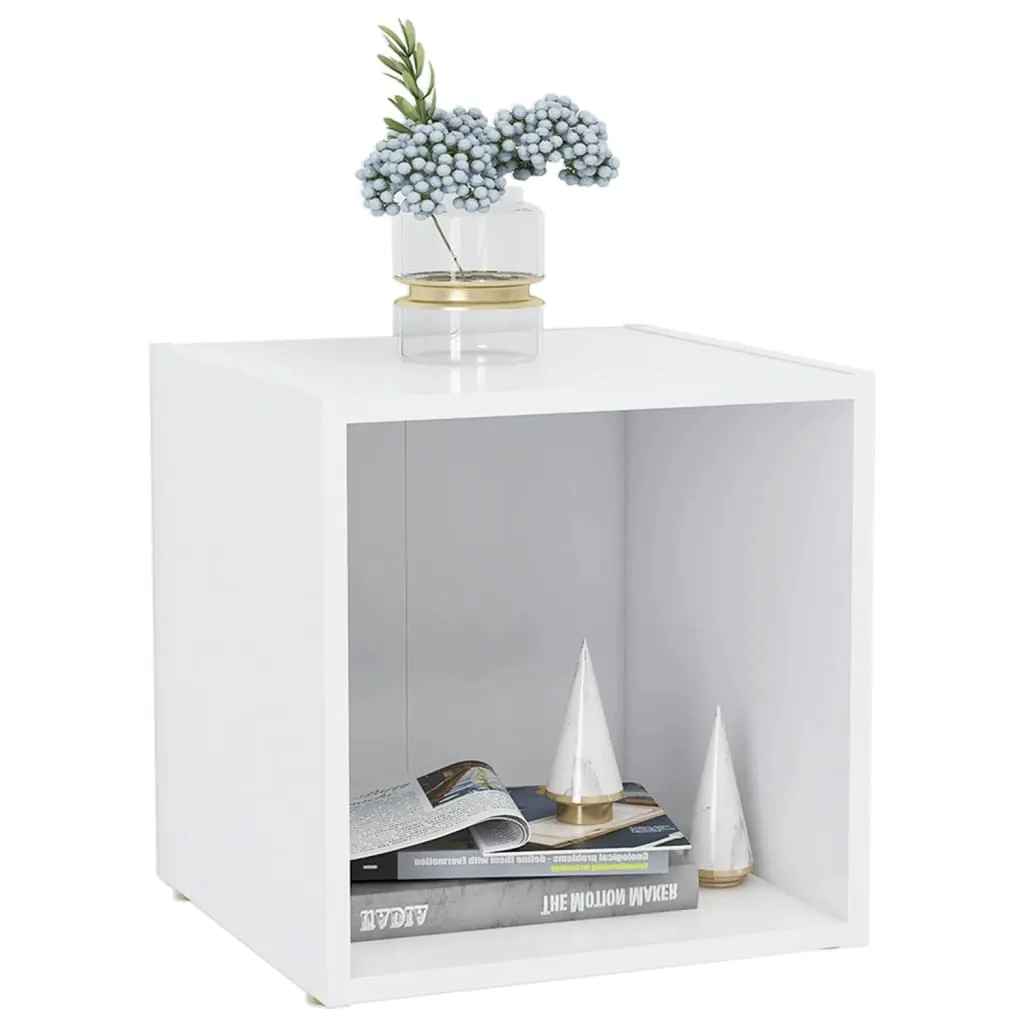 TV Cabinets 2 pcs White 37x35x37 cm Chipboard