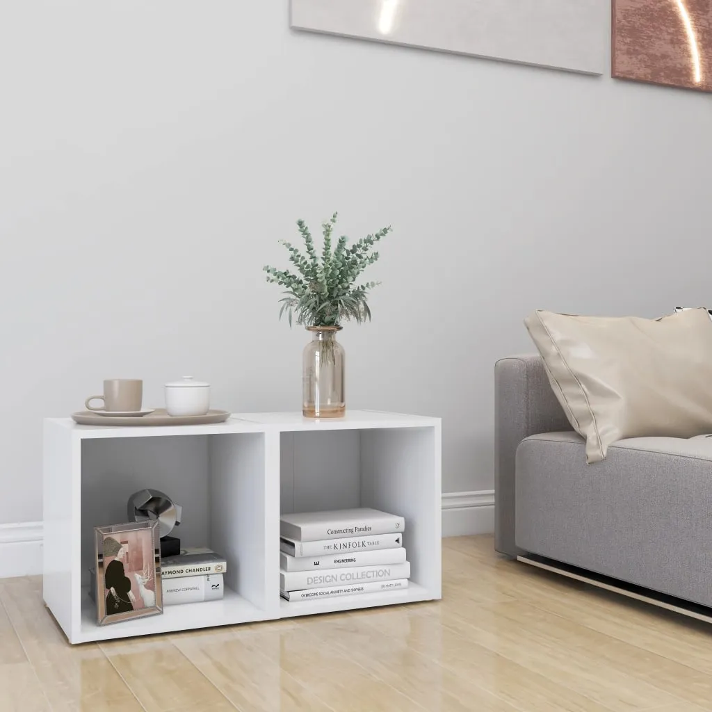 TV Cabinets 2 pcs White 37x35x37 cm Chipboard