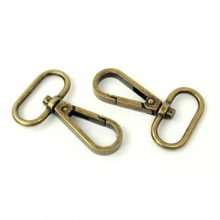 Two Swivel Hooks 1" Antique - Sallie Tomato