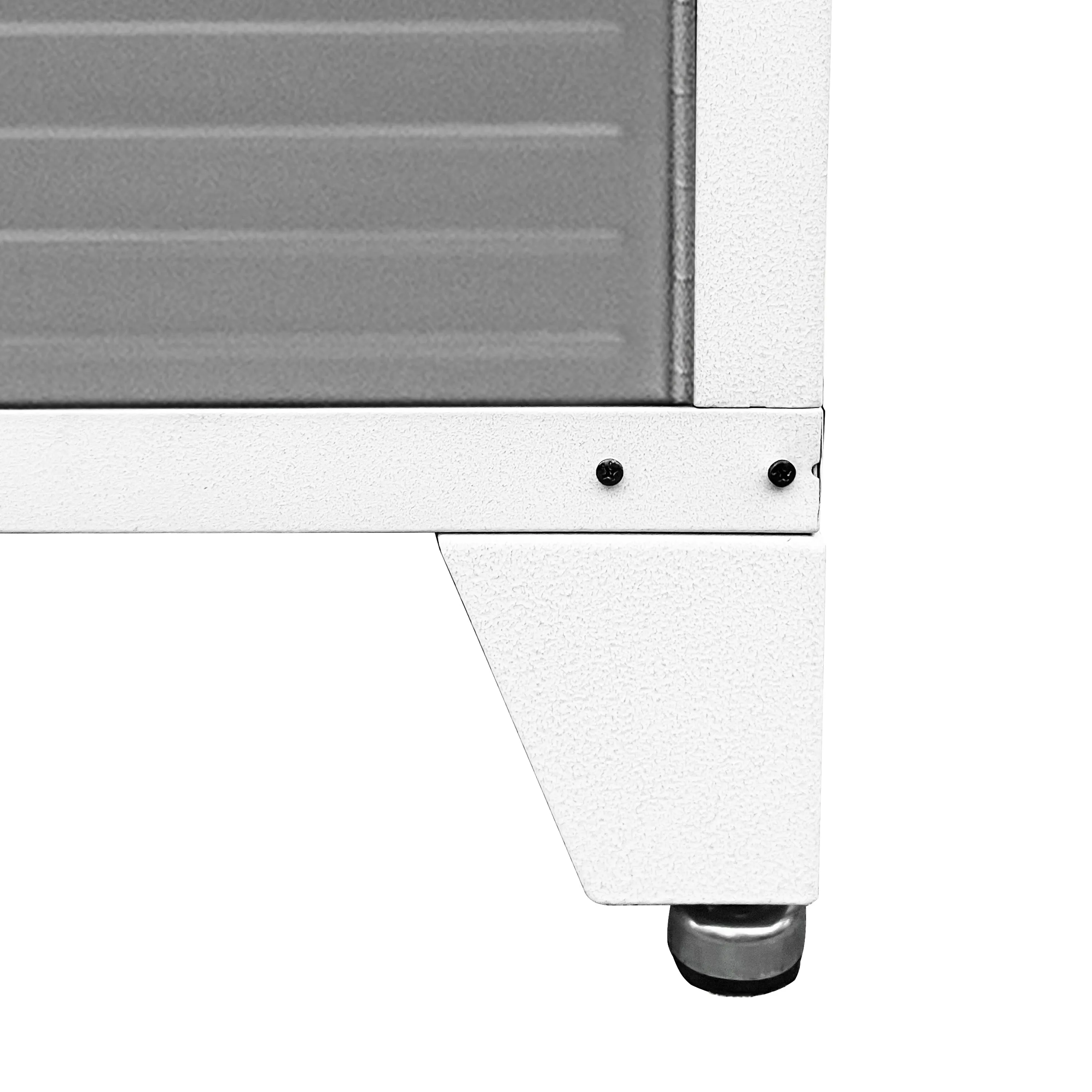 UltraHD® 6" H Steel Leveling Feet with Rubber Base, White