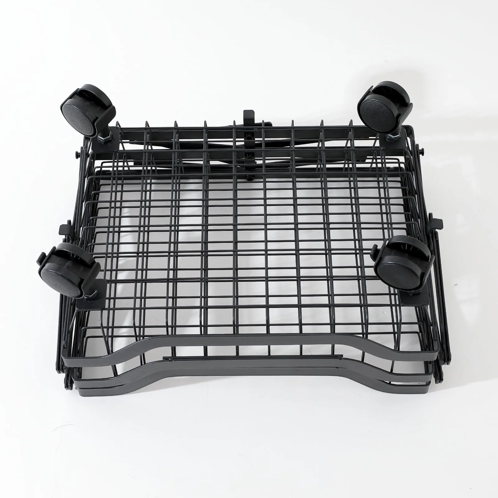 UMAI Collapsible Storage Organizer Baskets Three Layer | Kitchen Racks for Storage of Fruits & Vegetables | Foldable Storage | Kitchen Organizer Items and Storage | Black