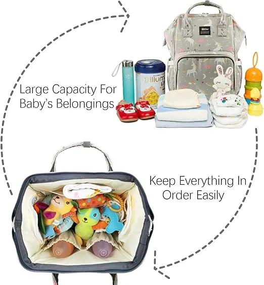 Lequeen Diamond 7th Edition Waterproof Diaper Bag - Original Unicorn Design