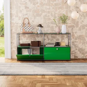 valiant Metal Storage Cabinet Freestanding Floor Garage Cabinets with 2 Doors for Living Room,Home Office,White