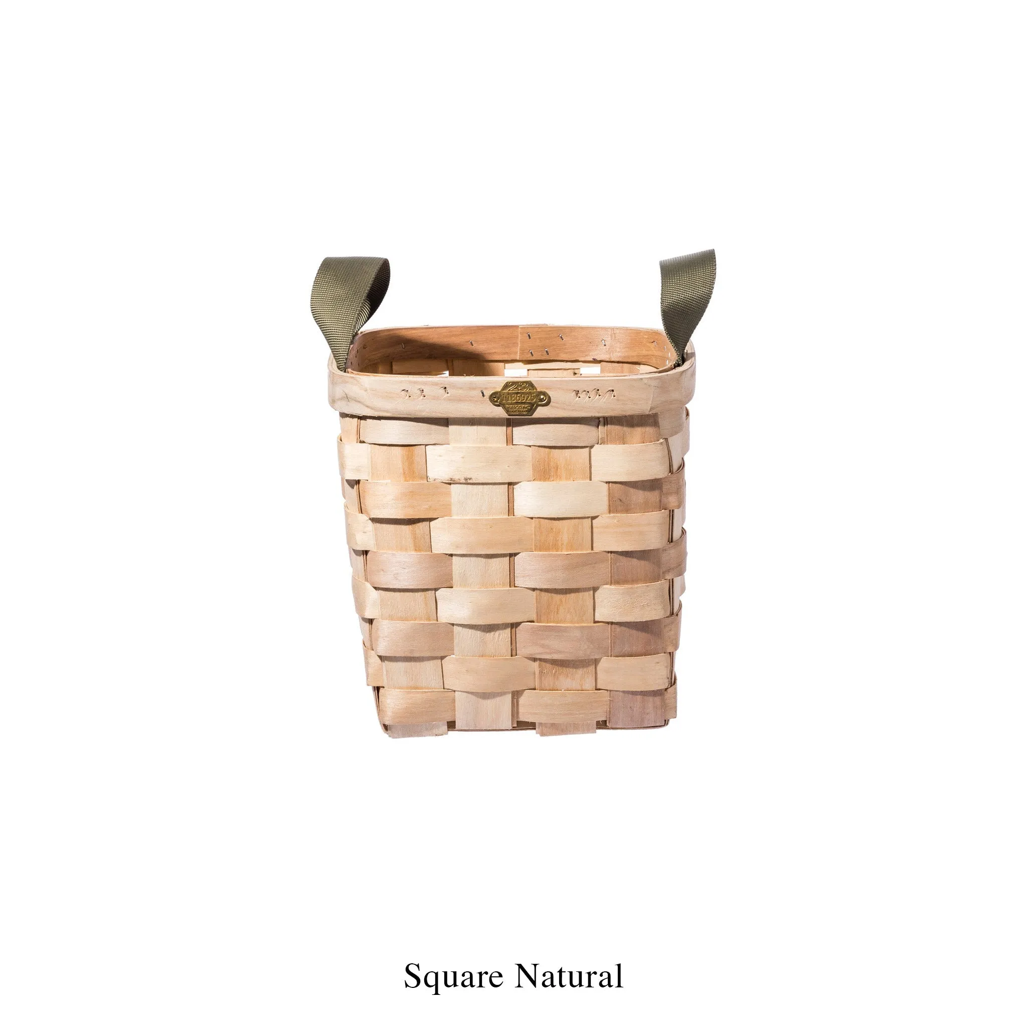WOODEN BASKET BLACK SQUARE