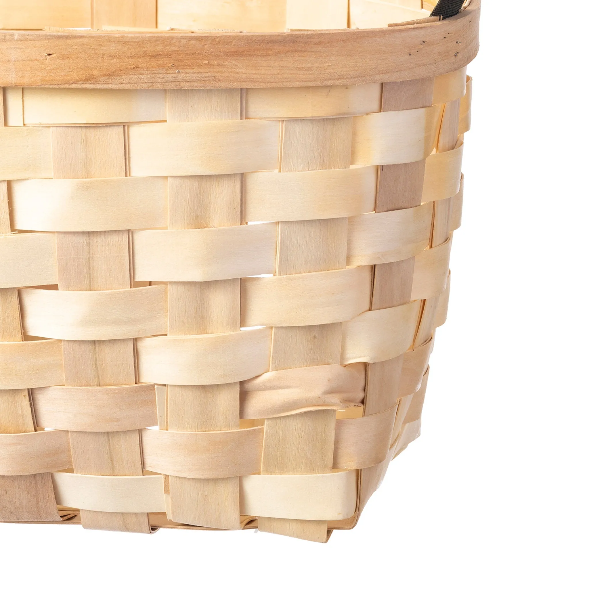 WOODEN BASKET BLACK SQUARE